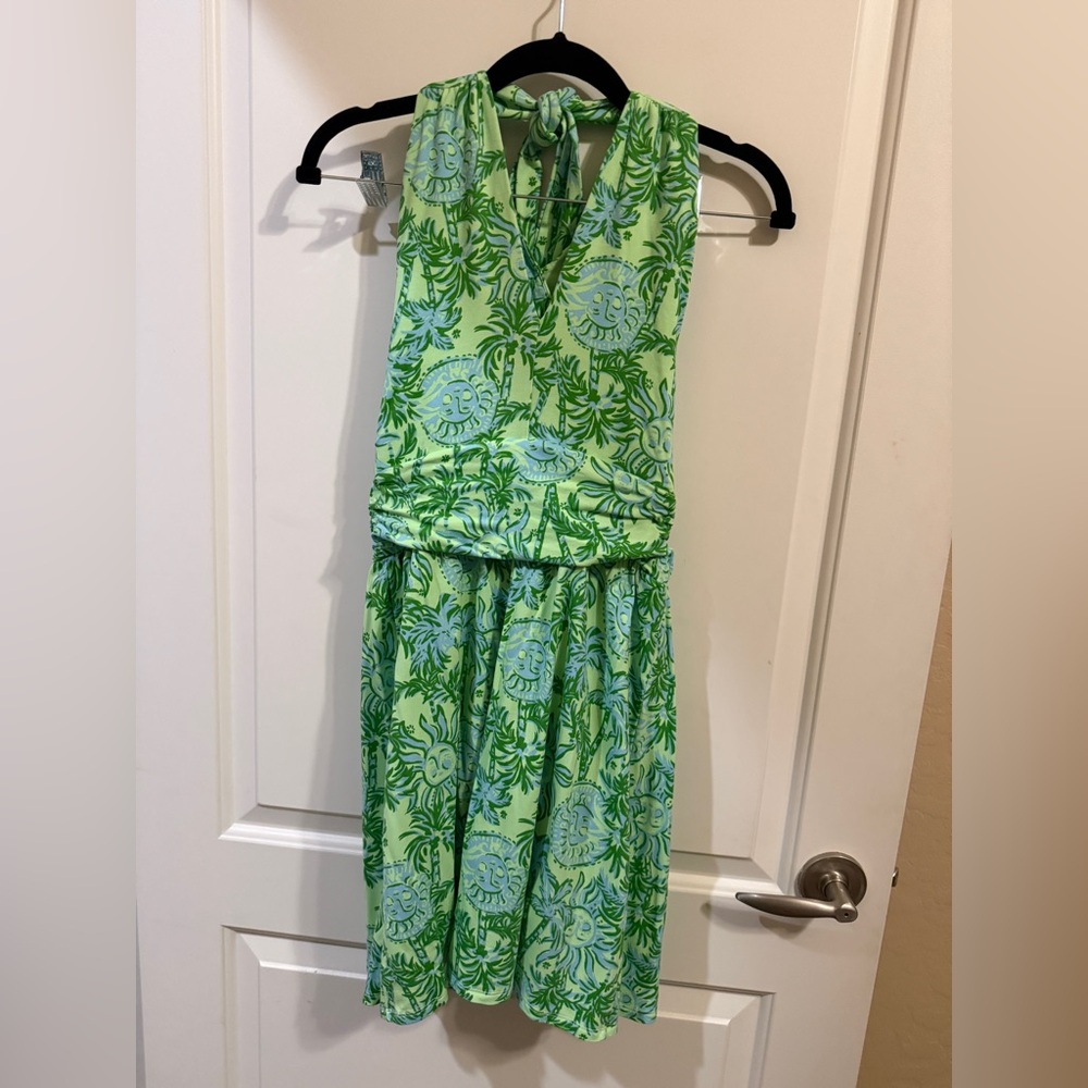 Lilly Pulitzer Montecito Skirted Romper in Cool Mint Catchin Rays Size XS NWOT